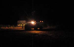 Установка GPS трекера на комбайн JohnDeere ночью в поле